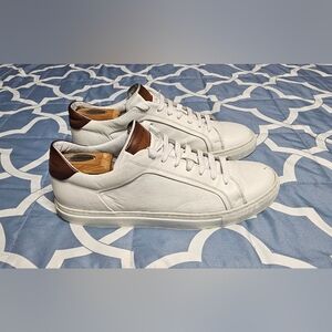 To Boot New York Adam Derrick White Leather Sneakers Men’s 12 Made in Italy